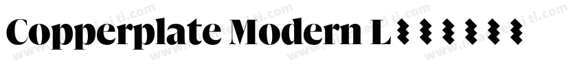 Copperplate Modern L字体转换